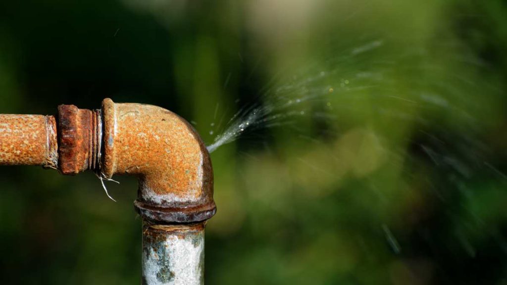 fuga en el jardín Bilbao fontanería
